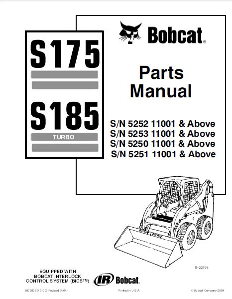 Bobcat S175 & S185 Skid Steer Parts 